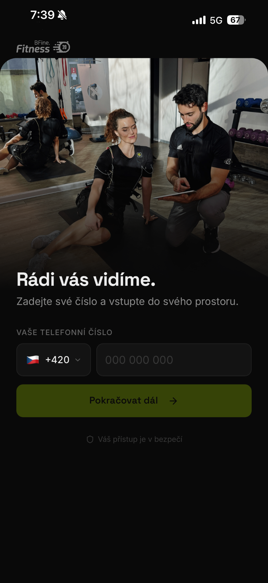 BFine Přihlášení