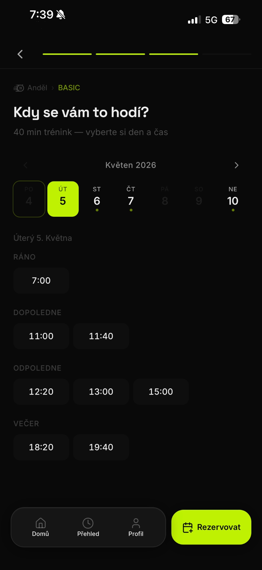 BFine kalendář